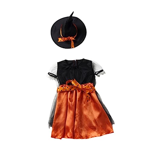 Holibanna Halloween Kostüm Orange Tüllrock mit Passendem Hut Leichtes Stoffkleid für Mädchen für Fasching Cosplay und Party Dekoration Holibanna Halloween Kostüm Orange Tüllrock mit Passendem Hut Leichtes Stoffkleid für Mädchen für Fasching Cosplay und Party Dekoration von Holibanna