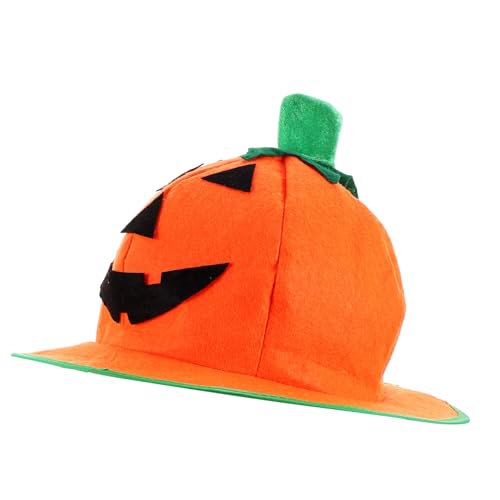 Holibanna Halloween Kürbismütze mit Drahtkante Dekorativer Cosplay Hut für Halloween Partys und Kostümfeste Einzigartiges Party Accessoire für Dekoration und Geburtstagsfeiern von Holibanna