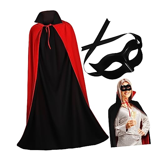 Holibanna 1 Set Schwarz Halb 140cm Schwarz-rot Mantel Cosplay Party Supplies Für Erwachsene Halloween Kostüme Dekorative Requisiten von Holibanna