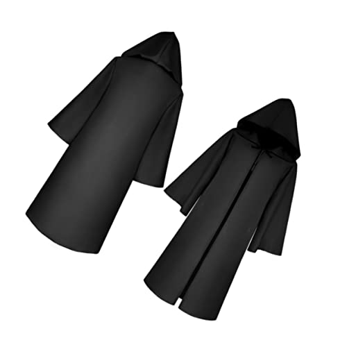 Holibanna Halloween Schwarzer Umhang Leicht und Atmungsaktiv Cosplay Cape Robust und für Jungen Mädchen Karneval Kostüm Robe von Holibanna