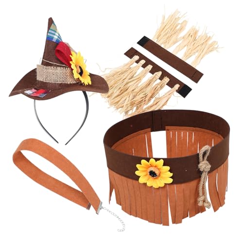 Holibanna Halloween Vogelscheuche Haarreif mit Filz Zauberer Halskette und Armband Kreatives Karneval Kostümzubehör für Damen Strapazierfähiges Material Vielseitig für Fasching und DIY Holibanna Halloween Vogelscheuche Haarreif mit Filz Zauberer Halskette und Armband Kreatives Karneval Kostümzubehör für Damen Strapazierfähiges Material Vielseitig für Fasching und DIY von Holibanna