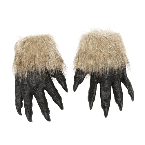 Holibanna Halloween-wolf-requisite Horror Kostüme Werwolf-maske Wolfskopf Beängstigend Fuchs Masken Halloween-gas Spitze Maskerade Halloween Gruseliger Plüsch Zombie Lustig Halloweenkostüm von Holibanna