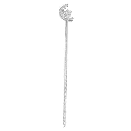 Holibanna Halloween-zauberstab Wanderer Schlag Sitz Gehen Walker Sprengen Mädchenkostüm Stock Sternenstock Mondrohr Halloween-Cosplay-Stock Strassstock Weiß Plastik von Holibanna