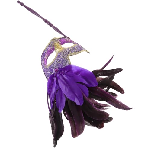 Holibanna Handgehaltene Maske Damen Maskerade Stabmaske für Karneval Halloween Kostüm Ball Party Zubehör Elegant Mystisch Leicht von Holibanna