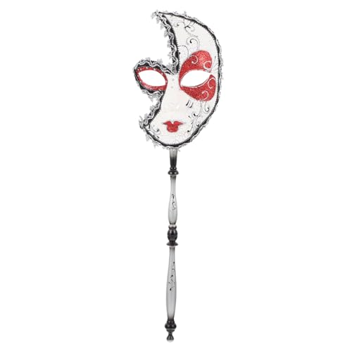 Holibanna Handmaske Handhaben Paar Outfits Halloween Maskerade Für Frauen Glitzernde Masken Mit Stock Machen Spitzenmaske Maskerade-stick Mardi Gras Kostüm Zubehör Party Plastik von Holibanna