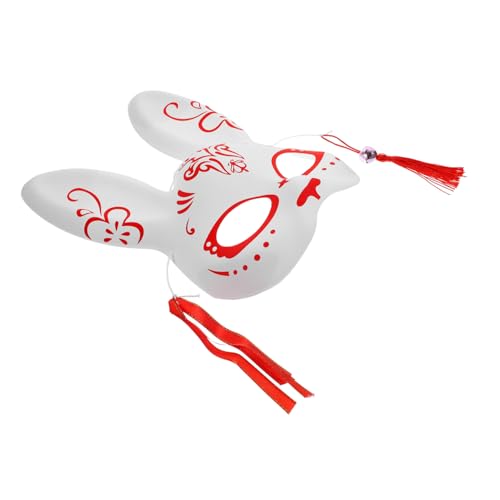Holibanna Hasenohren Fuchsmaske halloween costume halloween kleidung halloween clothes halloweenmasken faschings masken Karnevalsmaske prop Haustier Cartoon-Tiermaske kreative Maske Plastik von Holibanna