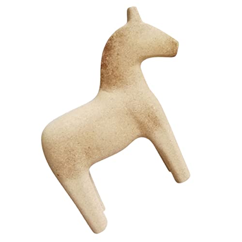 Holibanna Holz Pferd Ornamente Kinder DIY Spielzeug Leere Figuren Dekoration Naturmaterialien von Holibanna