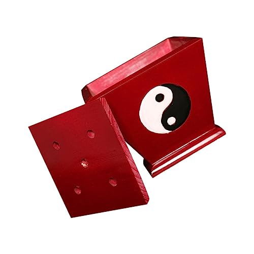 Holibanna Holz-flaggenständer Mit Bagua-Muster Stabiler Fahnenmasthalter Für Tisch Aus Robustem Holz Einfach Zu Montieren Verwenden von Holibanna