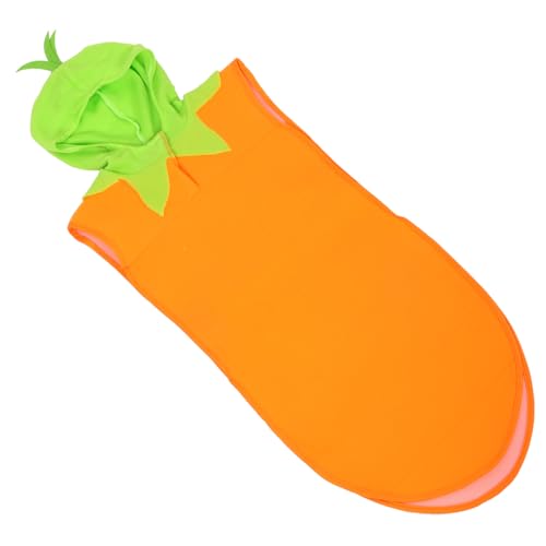 Holibanna Hooded Karotten Kostüm für Lustiges Cosplay Outfit für Partys Bühnenaufführungen Feiertage Bequeme Langlebige Verkleidung für Kleine Gemüse Fans für Festliche Anlässe von Holibanna