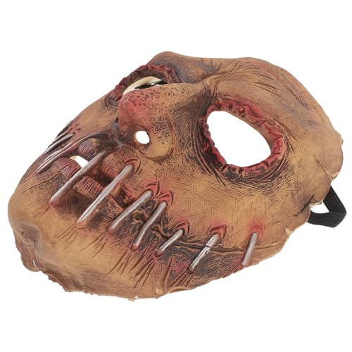 Holibanna Horrormaske Halloween Bloody Lady LED Dämonenparty Realistische Gruselmaske Erwachsene Gesichtskopf Gruseliges Cosplay Reaper N Masken Skelett Requisite Gruselige Gruselkostüme von Holibanna