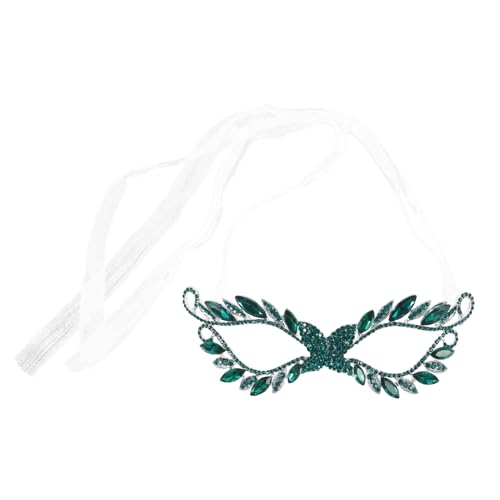 Holibanna Maskerade Schmuckse Se Karnevalsball Masken Für Frauen Maskieren Karnevalsmaske Für Frauen Haarschmuck Für Die Hochzeit Randbereich Tiaras Party Schleier Paar Rave Green Strasssteine von Holibanna