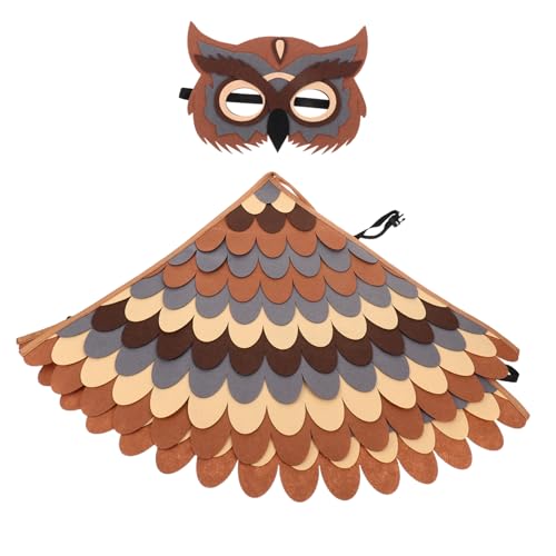 Holibanna Kindertier Kostüm Weißes Eulen Flügel Cape und Maske aus Weichem Filz für Rollenspiele Geburtstage Halloween Fasching Holibanna Kindertier Kostüm Weißes Eulen Flügel Cape und Maske aus Weichem Filz für Rollenspiele Geburtstage Halloween Fasching von Holibanna