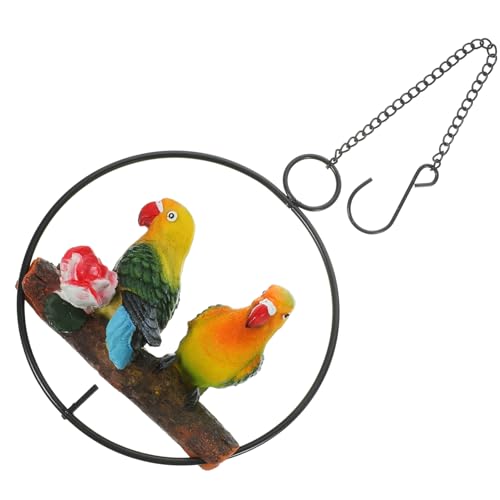 Holibanna Kunstharz Vogelzubehör Zarte Papageien-Simulation Schreibtischdekoration Gartenornament Innen Und Außendekoration Holibanna Kunstharz Vogelzubehör Zarte Papageien-Simulation Schreibtischdekoration Gartenornament Innen Und Außendekoration von Holibanna