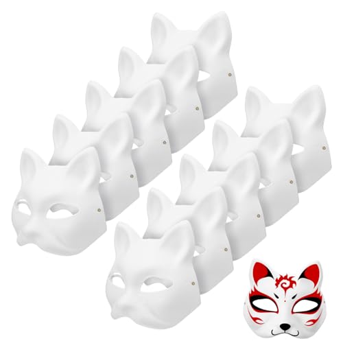 Holibanna Leere Katzenmasken Aus Zum Handbemalen DIY Umweltfreundliche Maske Für Karneval Cosplay Und Halloween Party Weiße Maske Für Kreative Gestaltung von Holibanna