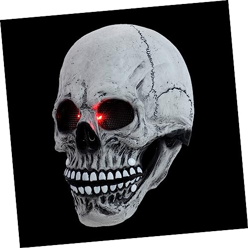 Holibanna Leuchtende Schädelabdeckung Gruseliger Skeletthelm Mascaras Für Halloween-terror Goldene Maskerade Gesicht Halloweenkostüm Halloween Für Männer Halloween-erwachsene Zombie Emulsion von Holibanna