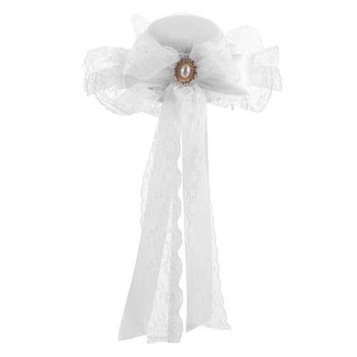 Holibanna Lolita Mini Hut mit Fliege und Seitlichem Spitzenschleier Elegantes Haaraccessoire für Hochzeiten Partys und Cosplay Vielseitig und Komfortabel und Sicher von Holibanna