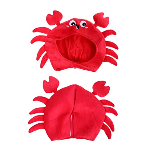 Holibanna Lustige Krabbenmütze Partyhut Cosplay Kopfbedeckung für Erwachsene und Damen Robustes Material Einzigartiges Design für Halloween Geburtstag und Kostümpartys von Holibanna