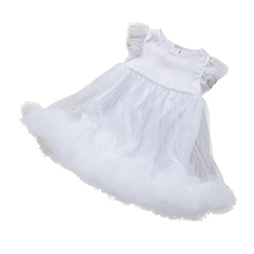 Holibanna Mädchen Kleiden Sich Mädchen Kleid Leistungszubehör Feenkleid Für Mädchen Mädchenkleid Partykleid Für Kleinkinder Party-cosplay-kostüm Performance-rock Polyester Weiß von Holibanna