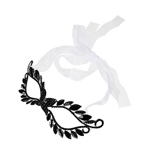 Holibanna Rhinestone Masquerade Maske Für Halloween Party Und Karneval Elegante Schwarze Halbmaske Mit Funkelndem Design Für Cosplay Und Festliche Anlässe von Holibanna