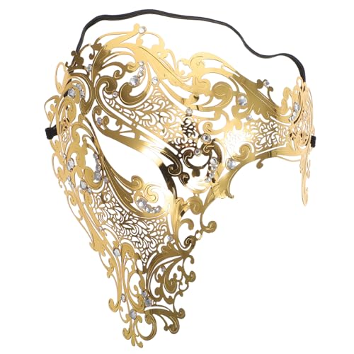 Holibanna Goldene Maskenmaske Für Erwachsene Kostümparty-maske Halloween-maske Aus Sicherem Legierungsmaterial Feine Verarbeitung von Holibanna