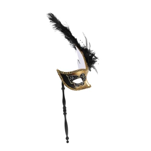 Holibanna Maske mit Stock Karnevalsmasken frauen goldene Maskerademaske Maskenkostüm Halloween-Masken Cosplay-Maske Maskenball halloween deko Partyzubehör Kostümparty-Maske auf Stick Plastik Holibanna Maske mit Stock Karnevalsmasken frauen goldene Maskerademaske Maskenkostüm Halloween-Masken Cosplay-Maske Maskenball halloween deko Partyzubehör Kostümparty-Maske auf Stick Plastik von Holibanna