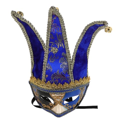 Holibanna Maskerade-Party-Maske halloween mitgebsel halloween oblaten halloween e fasching kleidung karnawal Masken Partymaske für Frauen Halloween-Maske Maske für Maskerade-Party Stoff Blue von Holibanna