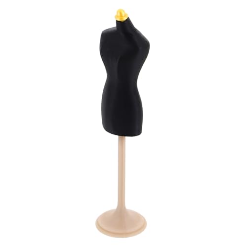 Holibanna Mini Puppen Schaufensterpuppe mit Stabilem Standfuß Abnehmbare Schwarze Mannequin Modelle für Puppenhaus Zubehör Vielseitig für Kleidung Schmuck und Bastelarbeiten Kompakt und von Holibanna