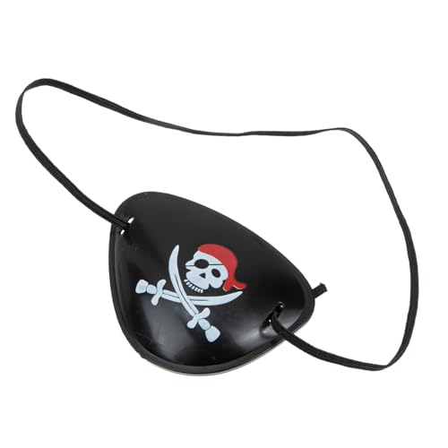 Holibanna Piraten Augenklappe mit Totenkopf Motiv Einstellbare Halloween Augenmaske für Erwachsene Leichtes Cosplay Zubehör für Karneval Mottoparty und Verkleidung von Holibanna