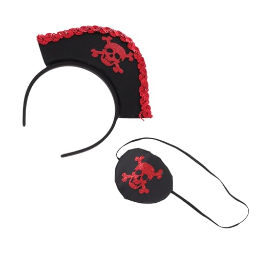 Holibanna Piraten Kostüm Zubehör Set Stirnband und Totenkopf Augenklappe für Halloween Party Cosplay und Themenparty Angenehm Tragbar Accessoire für Rollenspiel und Fotoshootings Holibanna Piraten Kostüm Zubehör Set Stirnband und Totenkopf Augenklappe für Halloween Party Cosplay und Themenparty Angenehm Tragbar Accessoire für Rollenspiel und Fotoshootings von Holibanna
