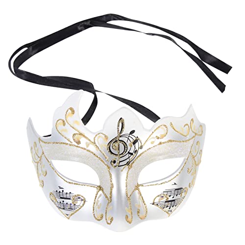 Holibanna Polygonale Notenmaske Halloween-Hälfte Halloween-Halbmaske Dekorationen Masken halloween dekoration halloween-dekoration Halloween-Partymaske Bühnenauftrittsmaske Plastik Weiß von Holibanna