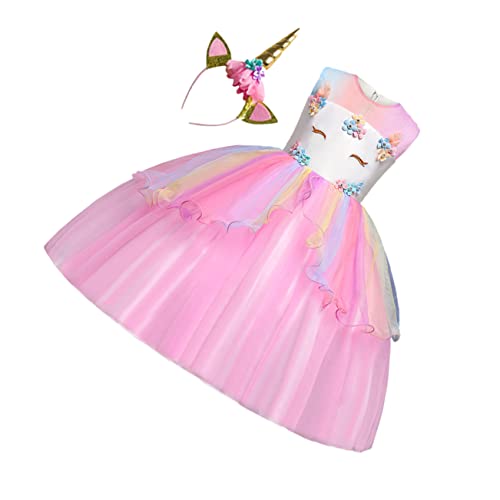 Holibanna Prinzessinnen Kleid Aus Tüll Mit Haarreif Festliches Partykleid Für Pink Mit Goldenen Akzenten Ideal Für Cosplay Und Aufführungen Holibanna Prinzessinnen Kleid Aus Tüll Mit Haarreif Festliches Partykleid Für Pink Mit Goldenen Akzenten Ideal Für Cosplay Und Aufführungen von Holibanna