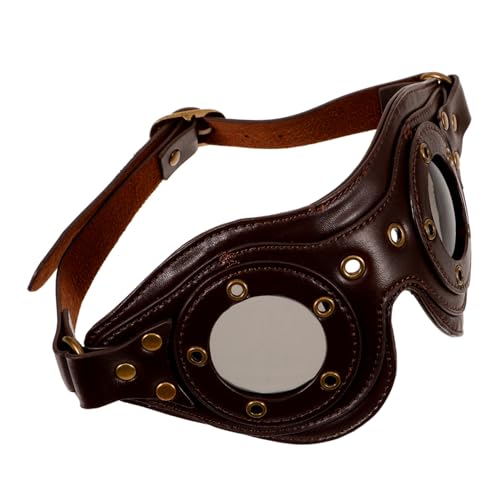 Holibanna Punk Style Retro Goggles für Unisex Steampunk Design für Halloween Cosplay Partys Komfortable Langlebige Brille für Bühnenauftritte Verschiedene Themenfeiern Holibanna Punk Style Retro Goggles für Unisex Steampunk Design für Halloween Cosplay Partys Komfortable Langlebige Brille für Bühnenauftritte Verschiedene Themenfeiern von Holibanna