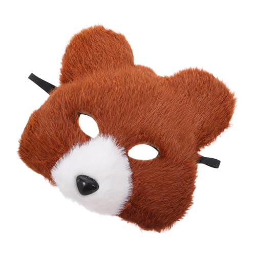 Holibanna Realistische Braune Bärenmaske aus Weichem Plüsch für Erwachsene Atmungsaktiv und Komfortabel Vielseitig für Halloween Karneval Maskerade und Cosplay Langlebiges Kostümzubehör von Holibanna