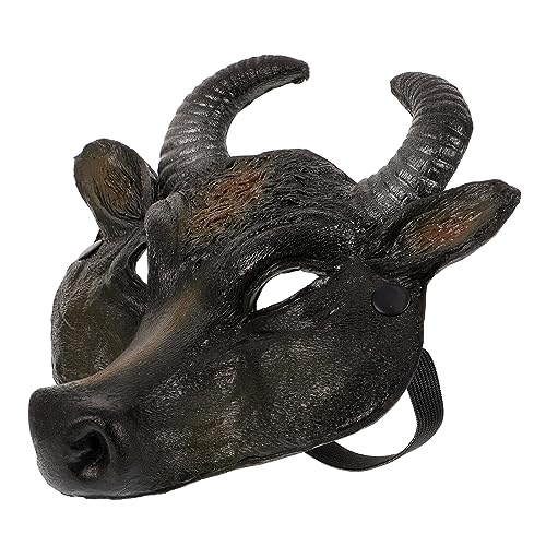 Holibanna Realistische Bullkopfmaske für Erwachsene Halloween Kostüm Vielseitige Maske für Karneval Cosplay und Maskenbälle Verstellbar und Komfortabel zu Tragen Kreatives Tierkostüm von Holibanna