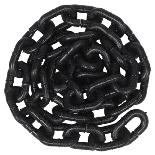 Holibanna Realistische Halloween Kette aus Robustem Kunststoff Schwarze Fake Kette für Party Cosplay Filmrequisiten Langlebig Leicht und Authentisch Wirkend für Dekoration und Escape Rooms von Holibanna