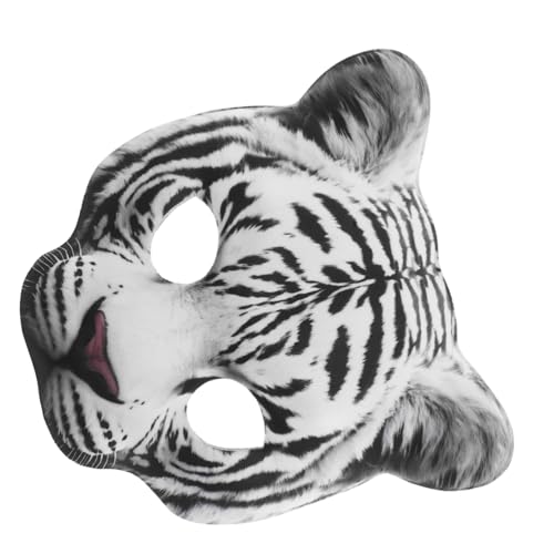 Holibanna Realistische Tiger Halbgesichtsmaske mit Elastischem Band für Bequemen Sitz Vielseitige Tiermaske für Halloween Karneval Cosplay und Outdoor-events von Holibanna