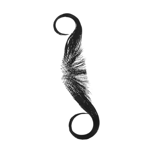 Holibanna Realistischer Herren Vollbart aus Echtem Haar Schwarze Farbe Atmungsaktiv Leicht Verstellbar für Halloween Cosplay Theater Film-Makeup Einfach Anzuwenden Entfernen von Holibanna