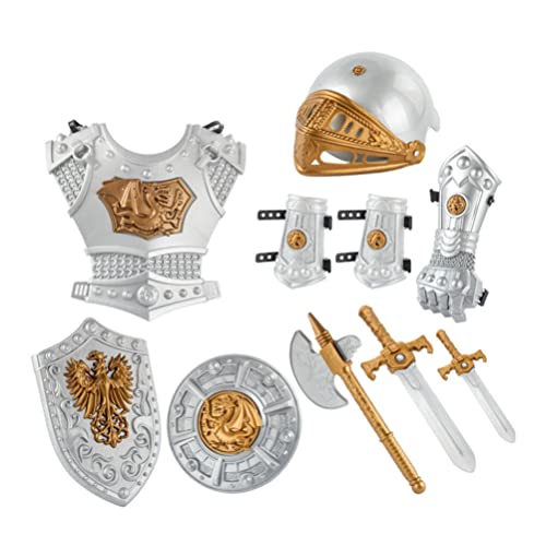 Holibanna Ritterset Für Kinder 10-Teiliges Mittelalterliches Schild Mit Helm Schwertern Spielsets Ritterkostüm Mittelalterliches Cosplay Rollenspielspielzeug Für Kinder Und Jungen von Holibanna