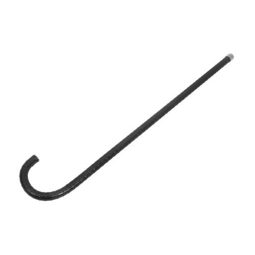 Holibanna Rollenspiel-Krücken Cosplay Rollenspielzubehör Karnevalszubehör Jazz-Tanz-Requisite Requisiten für die Tanzfläche glühen Gehstock im Punk-Stil verkleiden Sich Zuckerrohr PVC Black von Holibanna