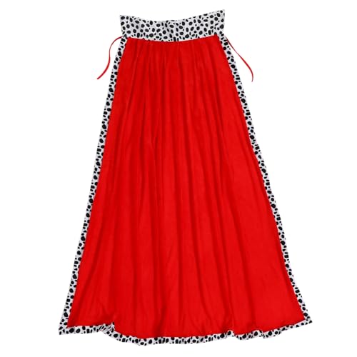 Holibanna Roter King Cape Umhang mit Kapuze Cosplay Kostüm Umhang für Halloween Bühnenauftritte und Karneval Glattes Glänzendes Stoffmaterial Komfortabel und Vielseitig für Erwachsene von Holibanna
