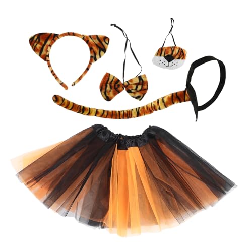 Holibanna Satz Tiger-Anziehkostüm karneval fasching halloween Tiger Kostümzubehör Tiger Verkleidung Tigerkostüm für Tigerrock Plüschtierohren Stoff Holibanna Satz Tiger-Anziehkostüm karneval fasching halloween Tiger Kostümzubehör Tiger Verkleidung Tigerkostüm für Tigerrock Plüschtierohren Stoff von Holibanna