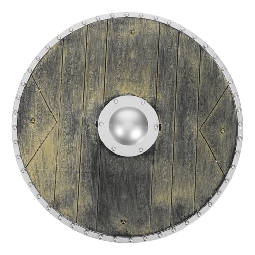 Holibanna Schild Vintage Cosplay für Erwachsene Runder Schild für Zubehör für Halloween Mottopartys Bühnenauftritte Authentisches Design Holibanna Schild Vintage Cosplay für Erwachsene Runder Schild für Zubehör für Halloween Mottopartys Bühnenauftritte Authentisches Design von Holibanna