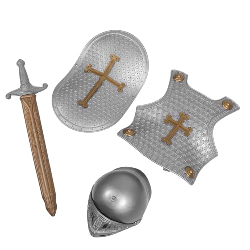 Holibanna Schild und Rüstung Mittelalterliches Rollenspiel Cosplay Zubehör Leichtes Robustes Ritterkostüm für Jungen und Mädchen Glatte Oberfläche Praktisch und Langlebig Fördert von Holibanna