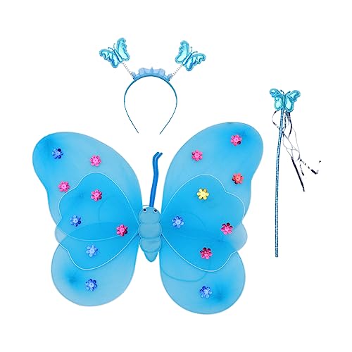 Holibanna Schmetterlingsflügel schmetterling kostüm Feenflügel Prinzessin Fee Kostüme Mädchen Flügel Kostüm Blau hühner stirntuch wings butterfly costume Stoff Blue Holibanna Schmetterlingsflügel schmetterling kostüm Feenflügel Prinzessin Fee Kostüme Mädchen Flügel Kostüm Blau hühner stirntuch wings butterfly costume Stoff Blue von Holibanna