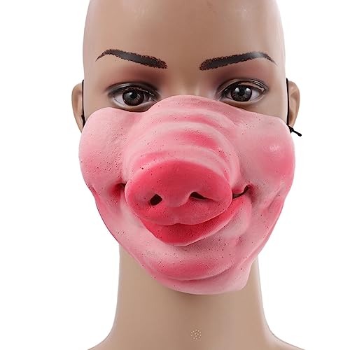 Lustige Halbgesichtsmaske Cosplay-kopfbedeckung Schweinemotiv Bequeme Passform Kein Plastikgeruch Für Halloween Weihnachten Ostern Festivals von Holibanna
