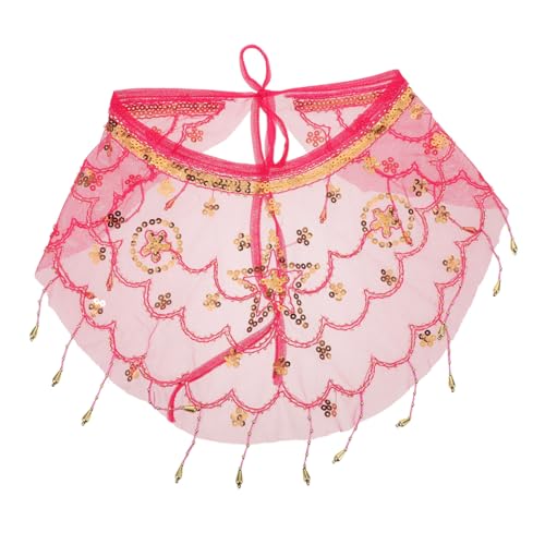 Holibanna Sheer Mesh Belly Dance Face Veil mit Pailletten und Quasten Ägyptischer Tribal Tanzschal Atmungsaktiv Vielseitig für Halloween Cosplay Party und Bühnenauftritte Damenzubehör von Holibanna