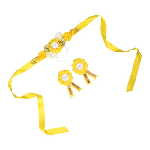 Holibanna Shower Schärpe für Schwangere mit Blumenmuster Mommy To Be Sash Gürtel und Corsage Weicher Polyester Vielseitig für Babyparty Fotoshooting Festliche Schwangerschaftsfeier Holibanna Shower Schärpe für Schwangere mit Blumenmuster Mommy To Be Sash Gürtel und Corsage Weicher Polyester Vielseitig für Babyparty Fotoshooting Festliche Schwangerschaftsfeier von Holibanna