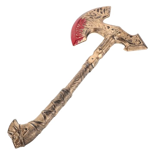 Holibanna Simulierte Waffenprops Halloween-Cosplay-Stütze -Ornament dekorative Axtstütze Halloween-Performance-Requisiten simulierte Halloween- Plastik Golden von Holibanna