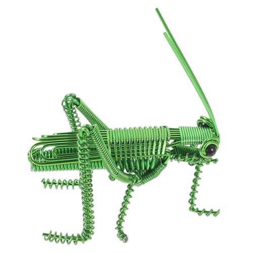 Holibanna Simuliertes Heuschreckenmodell Grashüpfer-Modell Realistisch Gefälschte Heuschrecke Miniaturspielzeug Lustiges Heuschreckenmodell Heuschrecken- Farbe Aluminium Draht von Holibanna