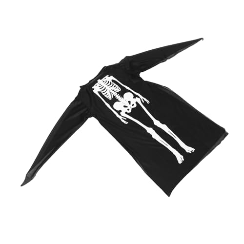 Holibanna Skelett Halloween Kostüm Kind Geisterkostüm Halloween Kostüm Cosplay Outfit Retro Cape Horror Umhang Cosplay Requisiten von Holibanna